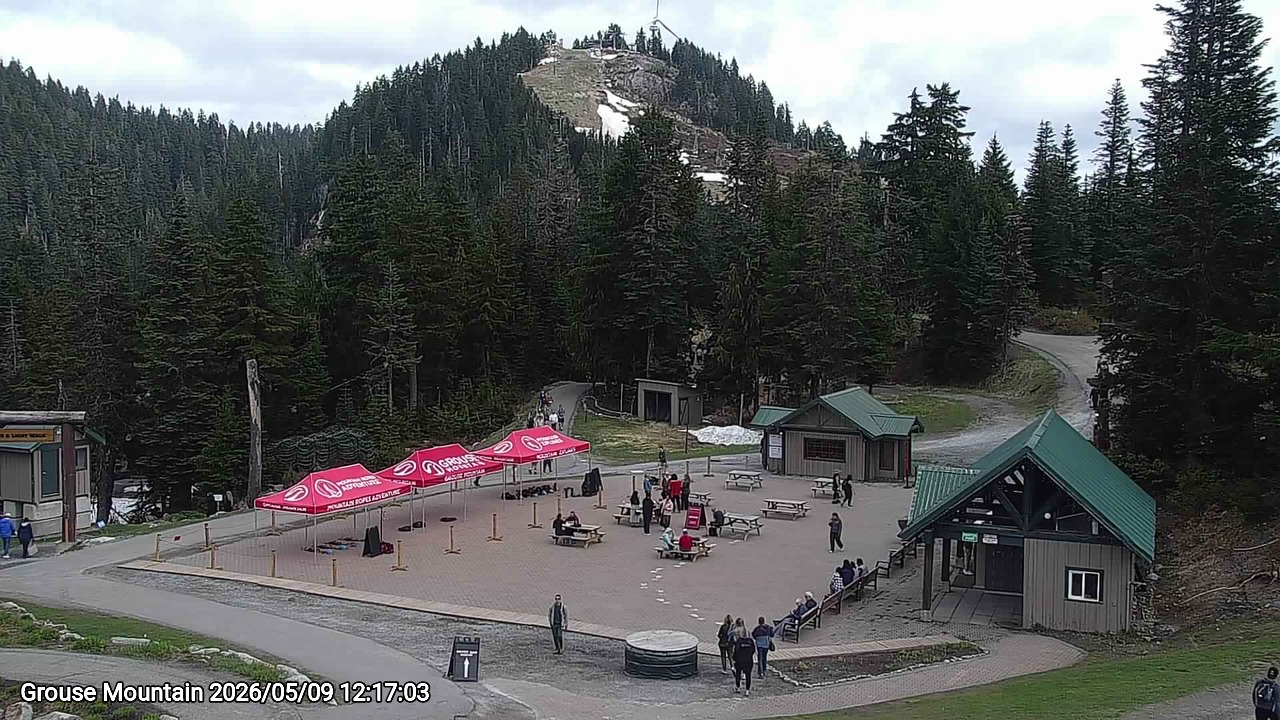 Webcam frame from Grouse Mountain at 2026/05/09 12:00