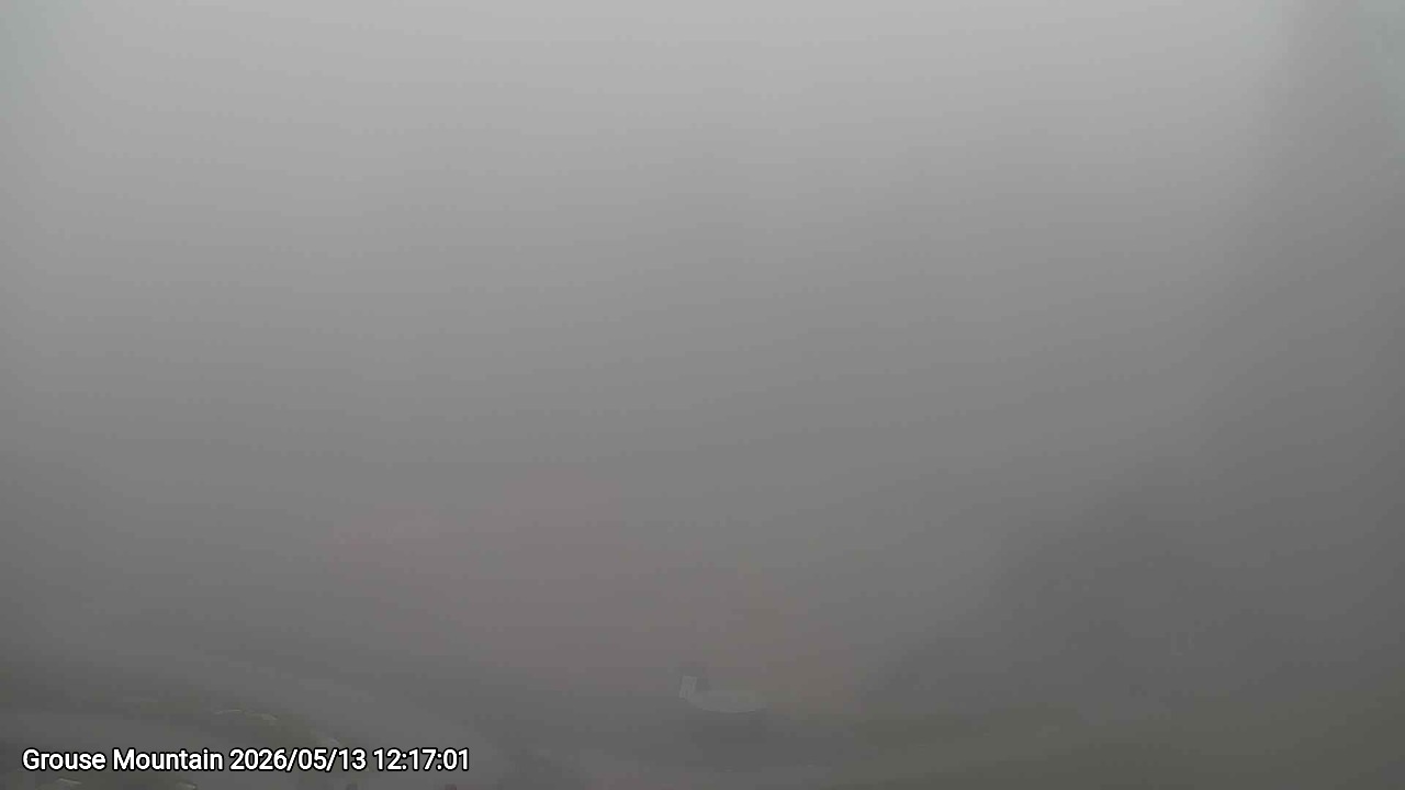 Webcam frame from Grouse Mountain at 2026/05/13 12:00