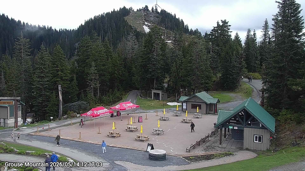 Webcam frame from Grouse Mountain at 2026/05/14 12:00