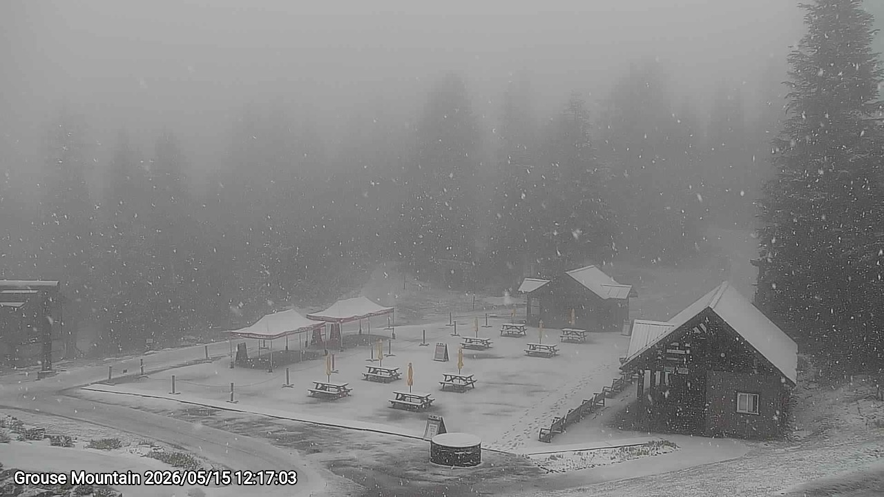 Webcam frame from Grouse Mountain at 2026/05/15 12:00