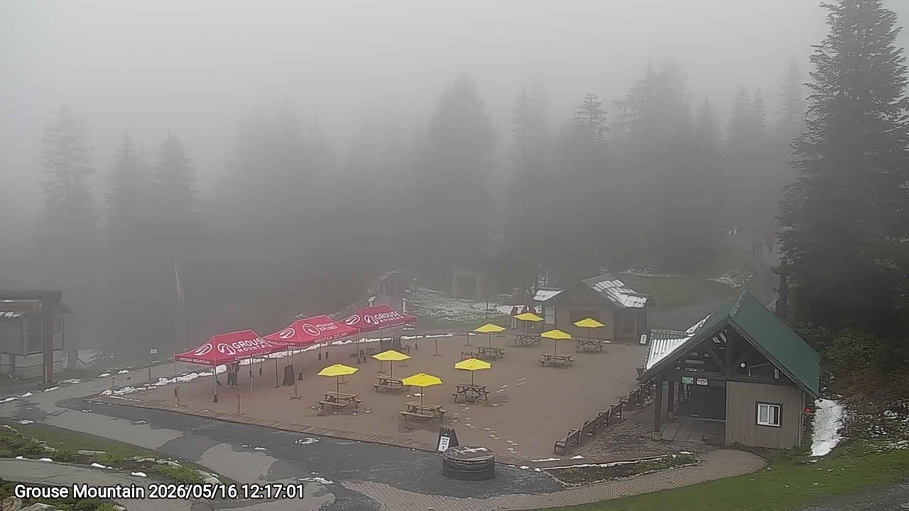 Webcam frame from Grouse Mountain at 2026/05/16 12:00