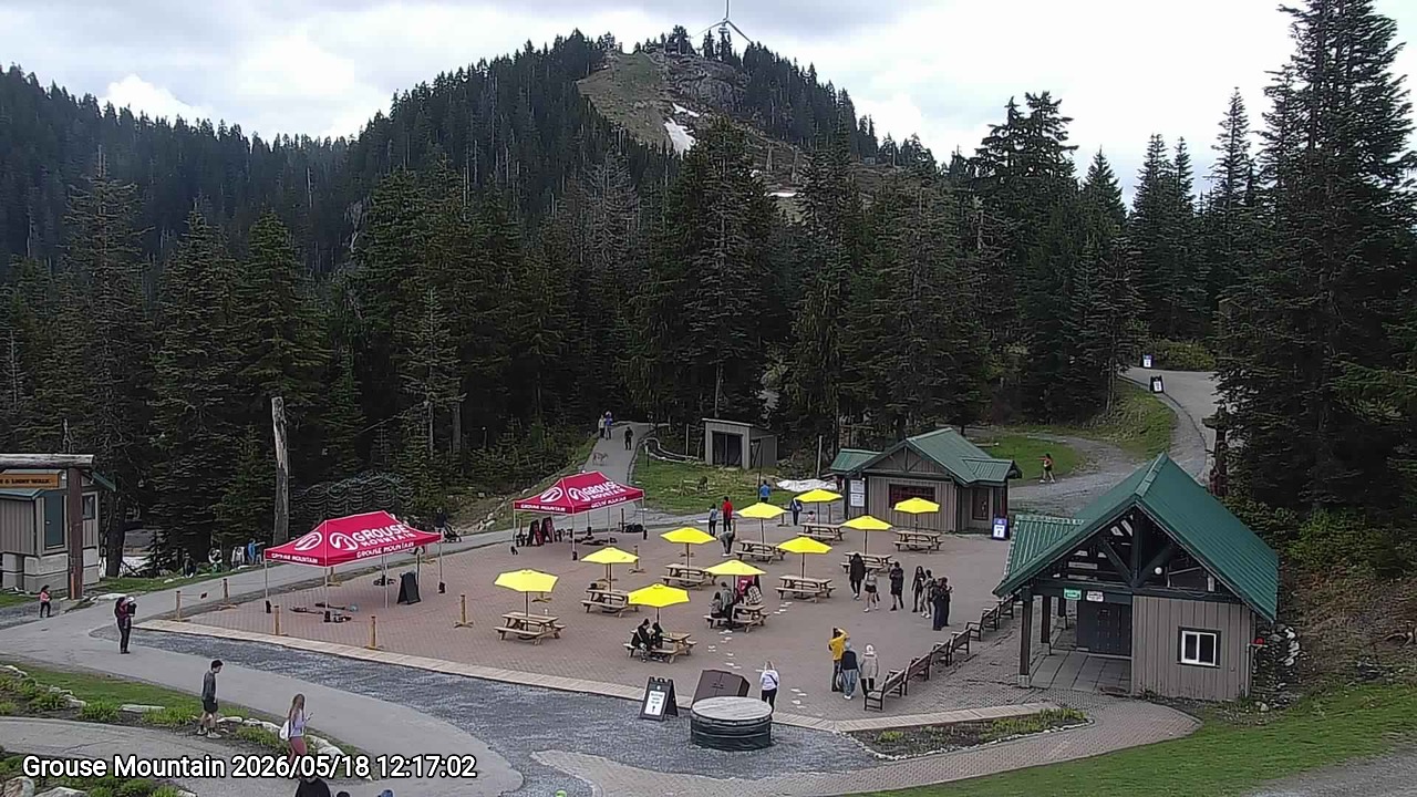 Webcam frame from Grouse Mountain at 2026/05/18 12:00