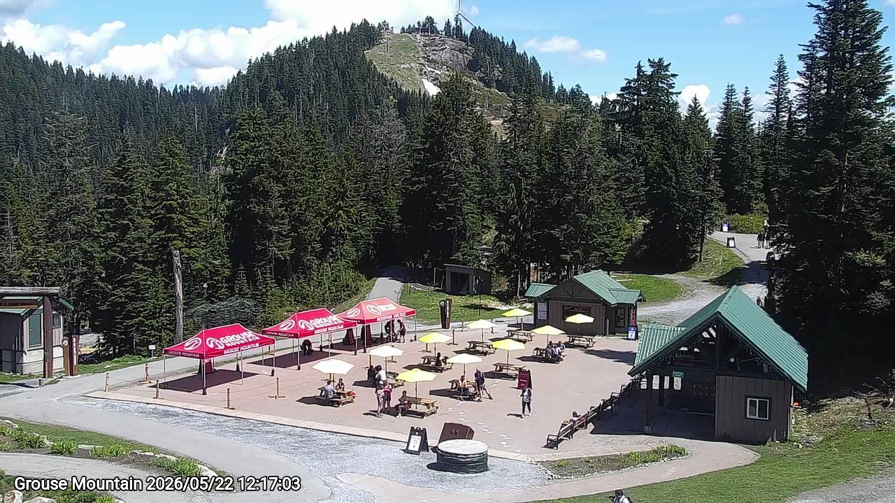 Webcam frame from Grouse Mountain at 2026/05/22 12:00
