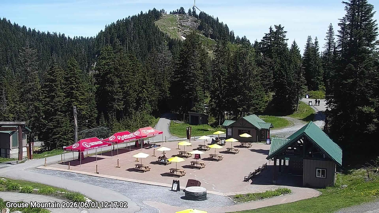 Webcam frame from Grouse Mountain at 2026/06/01 12:00