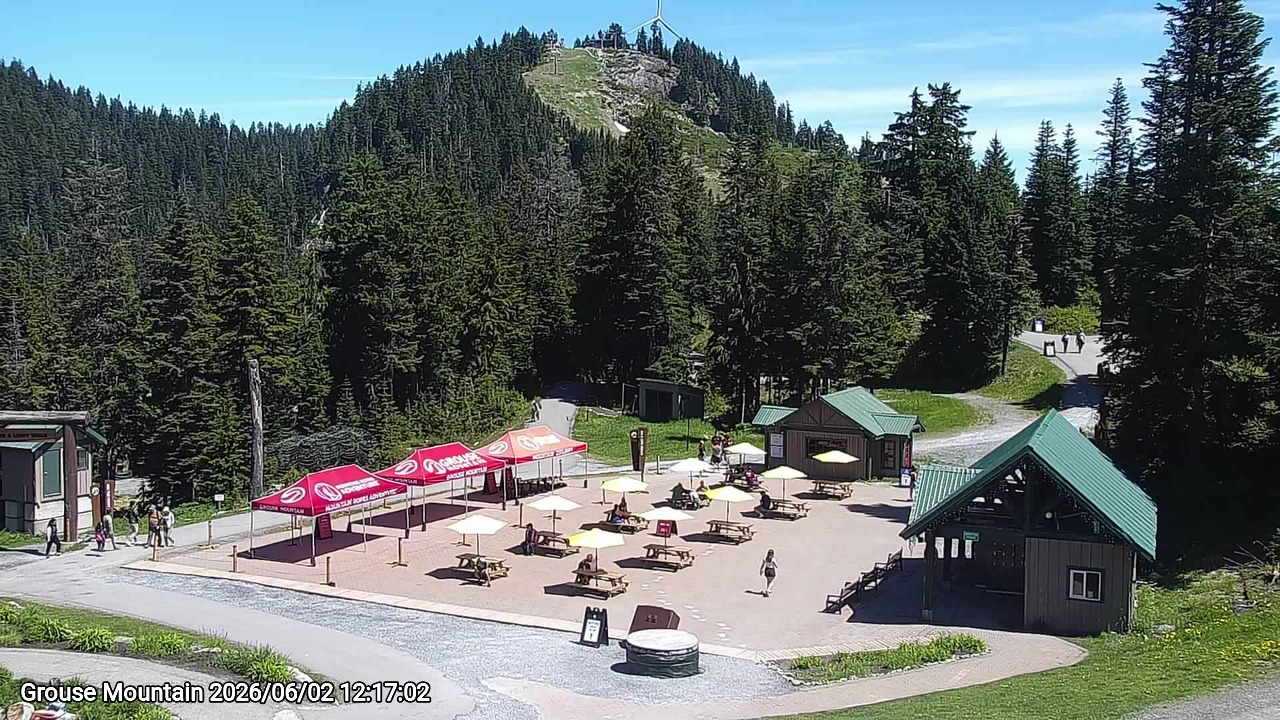 Webcam frame from Grouse Mountain at 2026/06/02 12:00