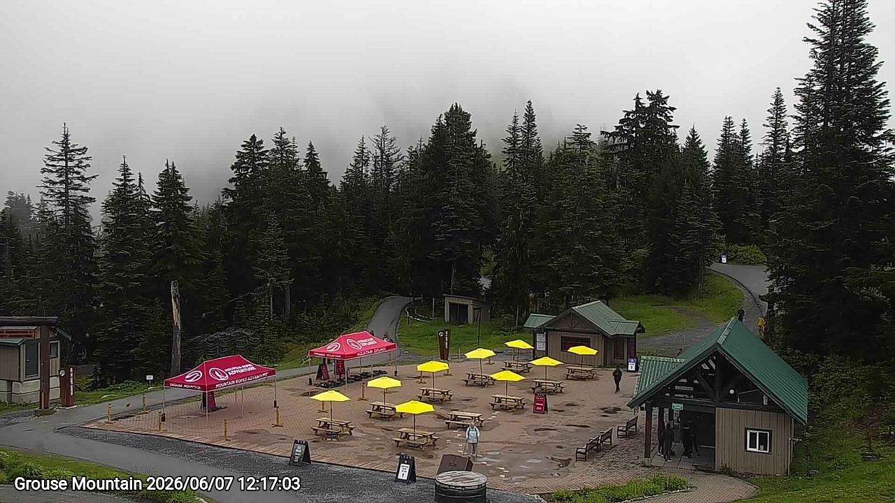 Webcam frame from Grouse Mountain at 2026/06/07 12:00