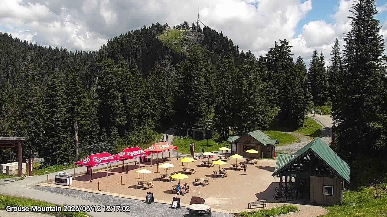 Webcam frame from Grouse Mountain at 2026/06/12 12:00