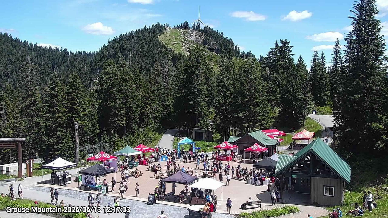 Webcam frame from Grouse Mountain at 2026/06/13 12:00