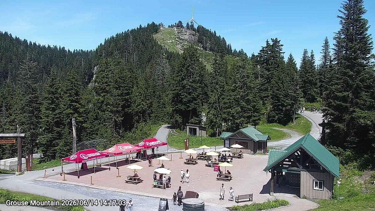Webcam frame from Grouse Mountain on 2026/06/14