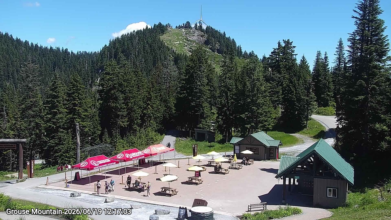 Webcam frame from Grouse Mountain at 2026/06/19 12:00