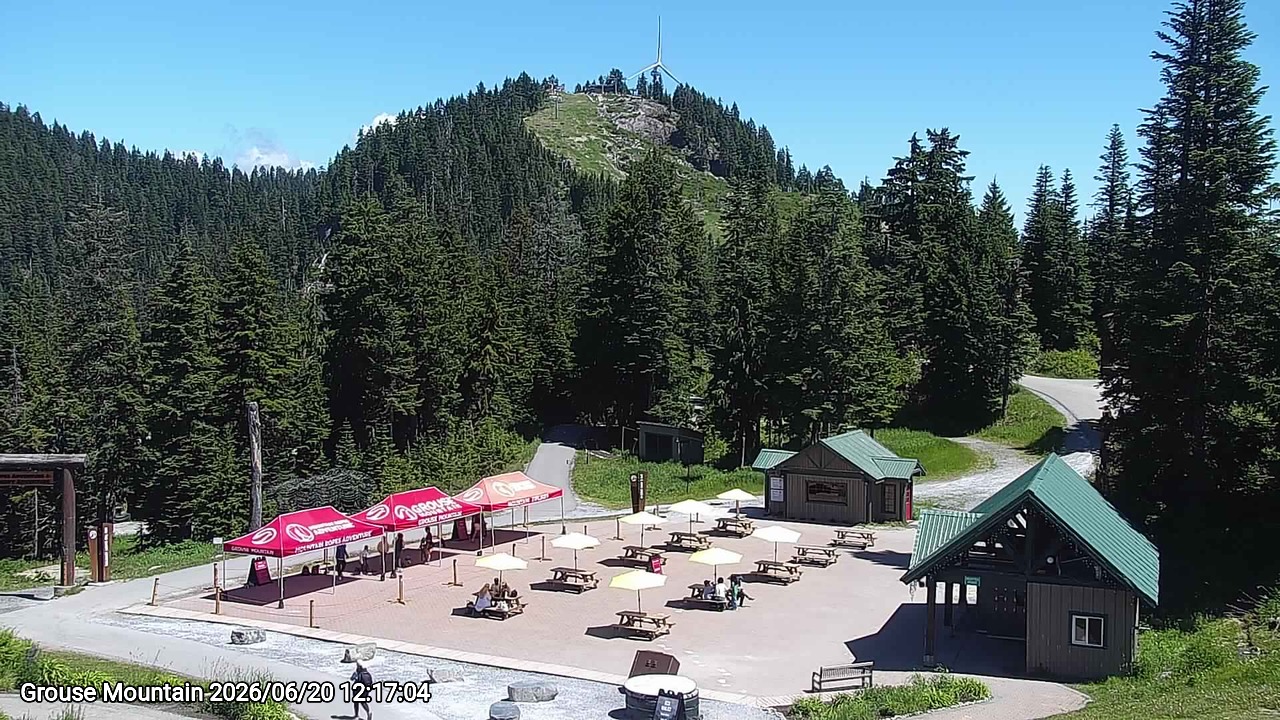 Webcam frame from Grouse Mountain at 2026/06/20 12:00