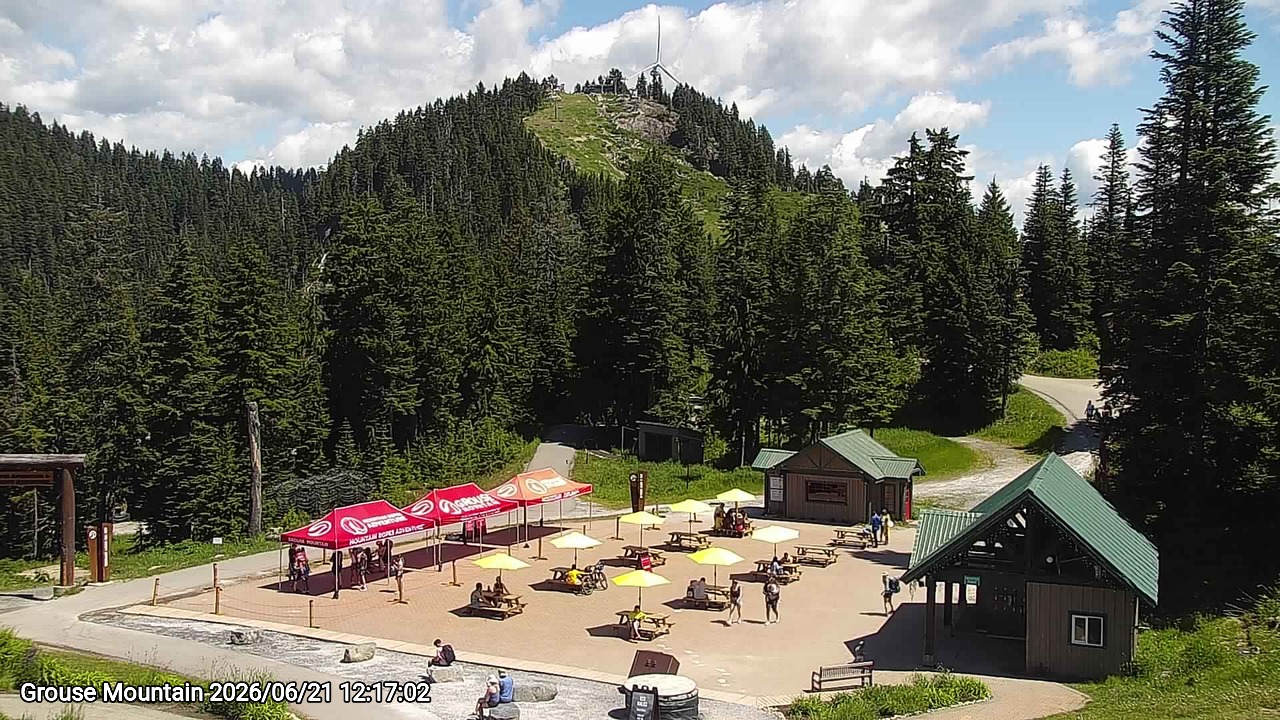 Webcam frame from Grouse Mountain at 2026/06/21 12:00