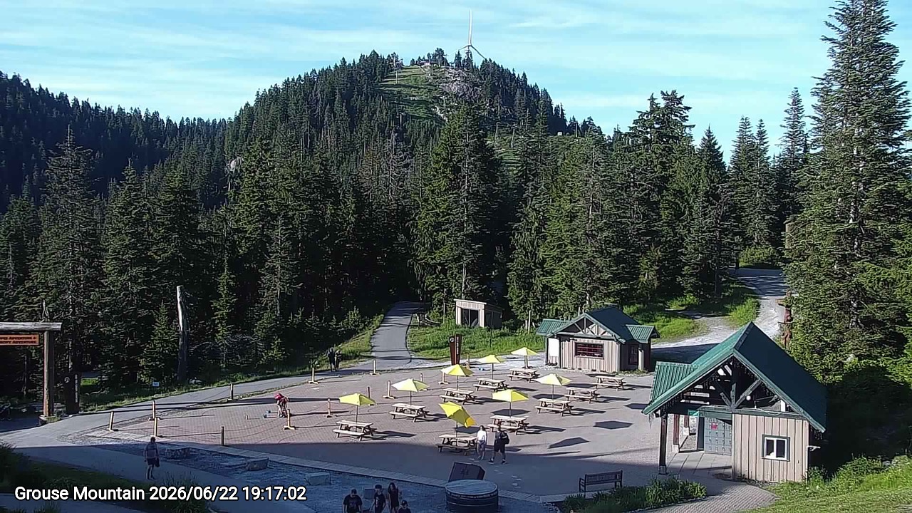 Webcam frame from Grouse Mountain at 2026/06/22 19:00