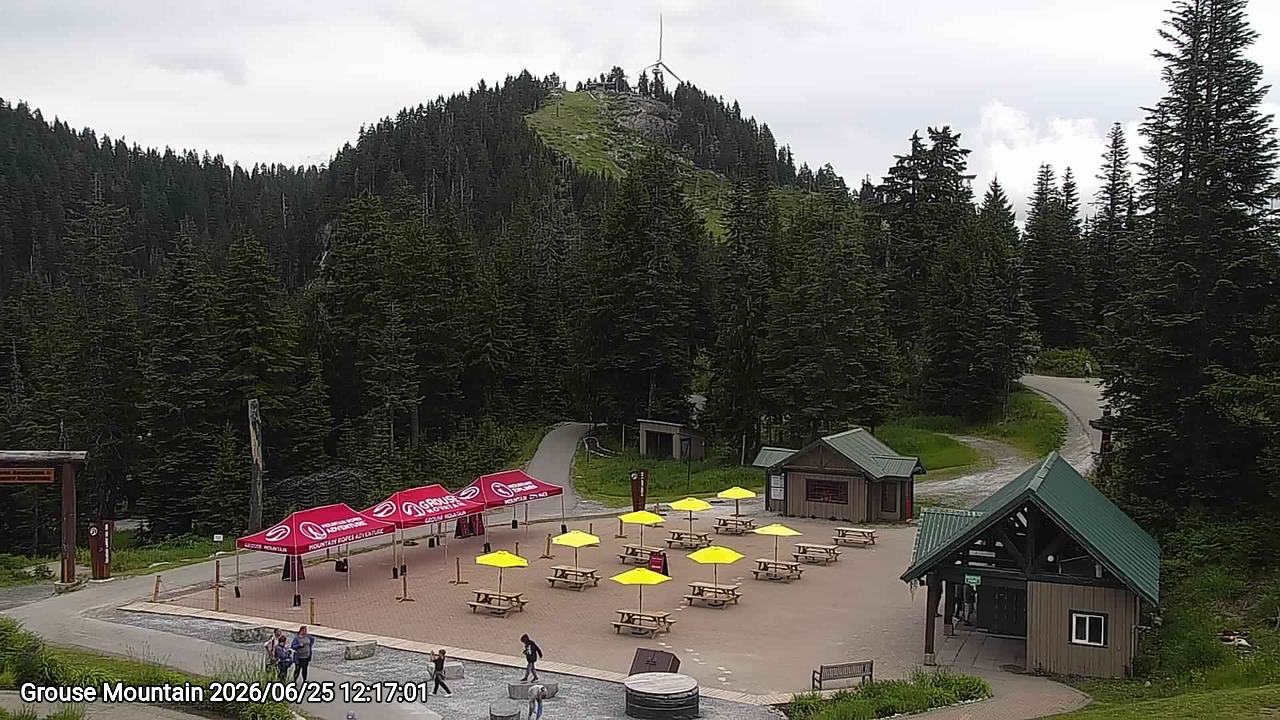 Webcam frame from Grouse Mountain at 2026/06/25 12:00