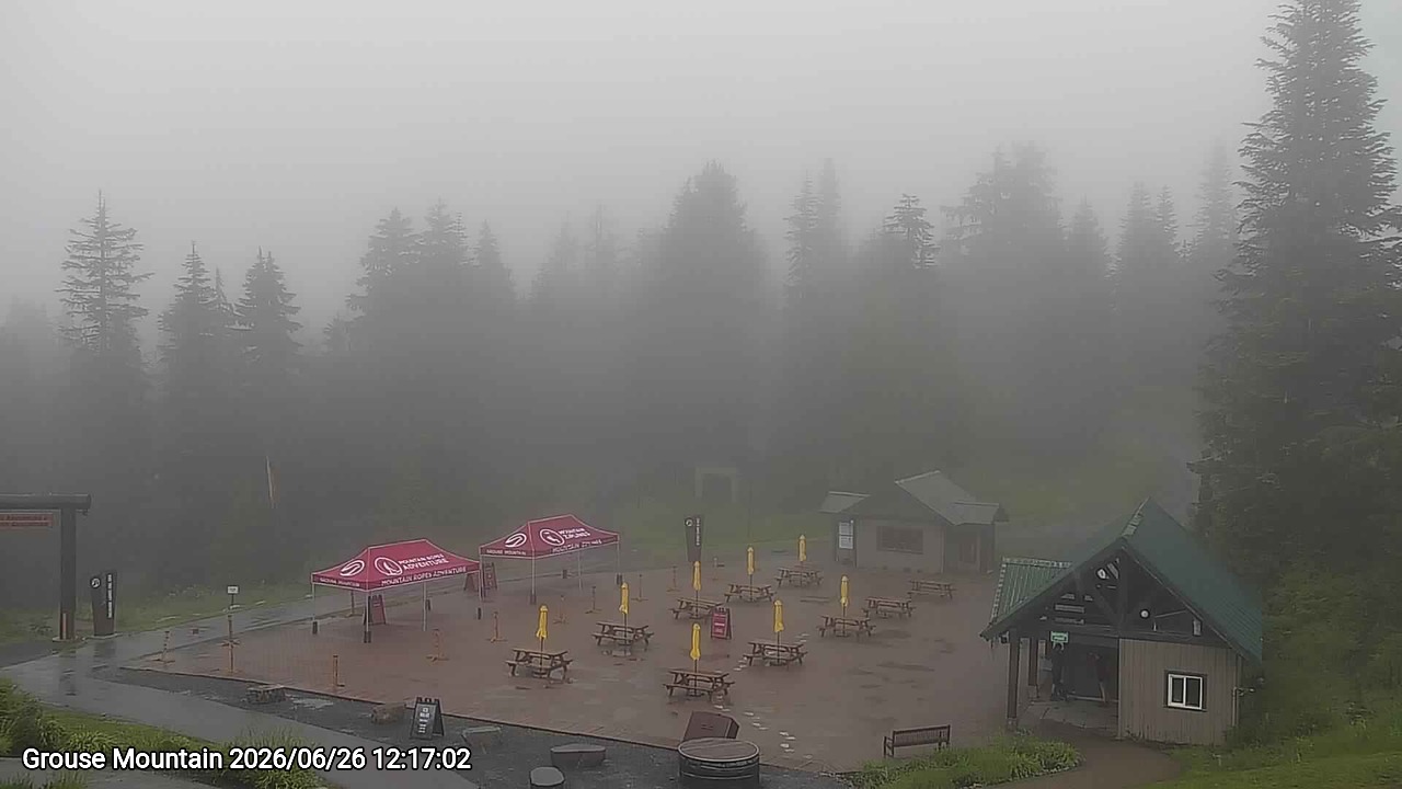 Webcam frame from Grouse Mountain at 2026/06/26 12:00