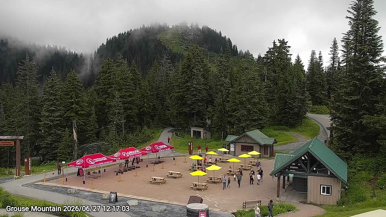 Webcam frame from Grouse Mountain at 2026/06/27 12:00