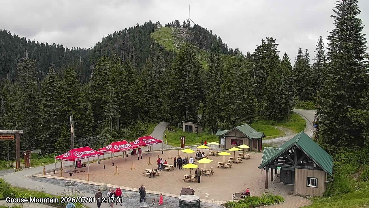 Webcam frame from Grouse Mountain at 2026/07/01 12:00