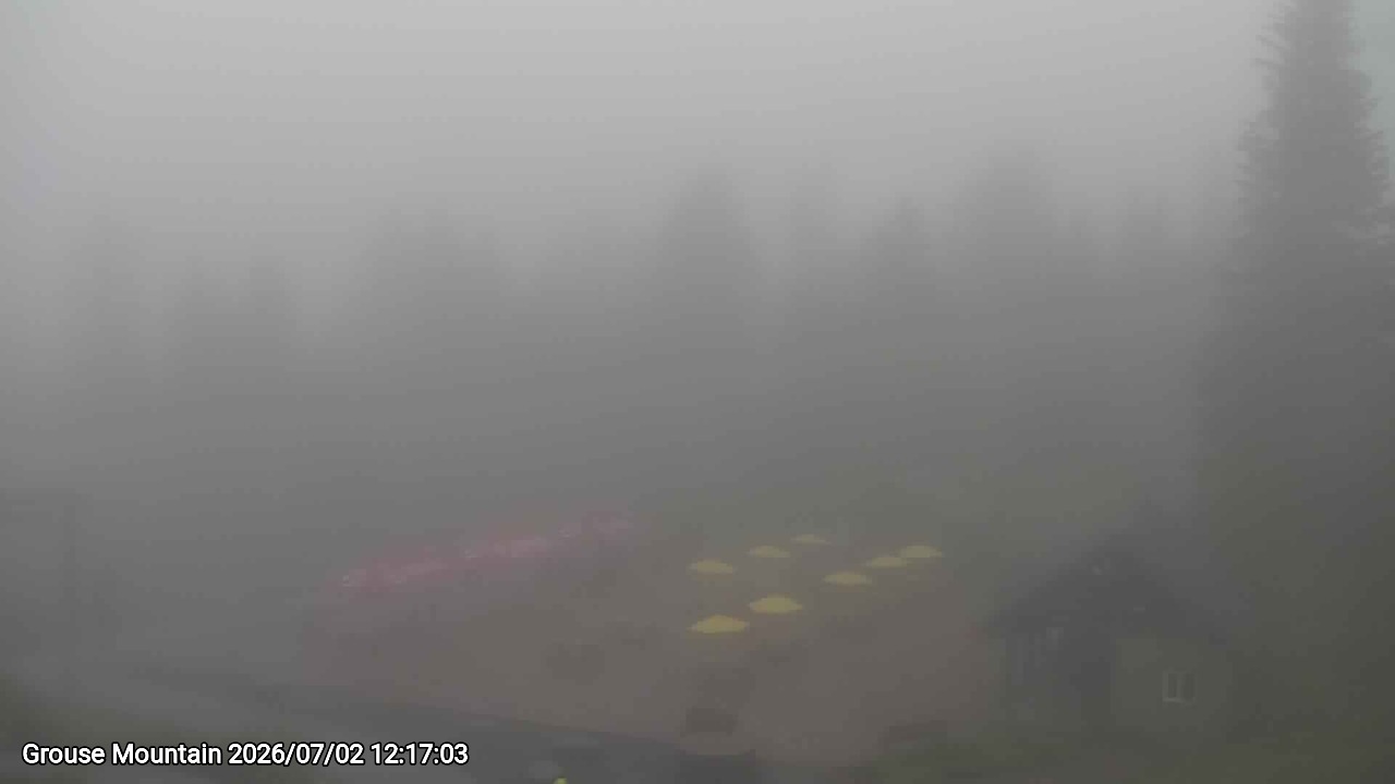 Webcam frame from Grouse Mountain at 2026/07/02 12:00