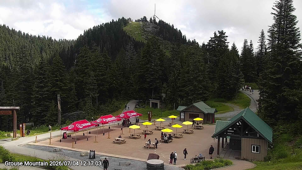 Webcam frame from Grouse Mountain at 2026/07/04 12:00