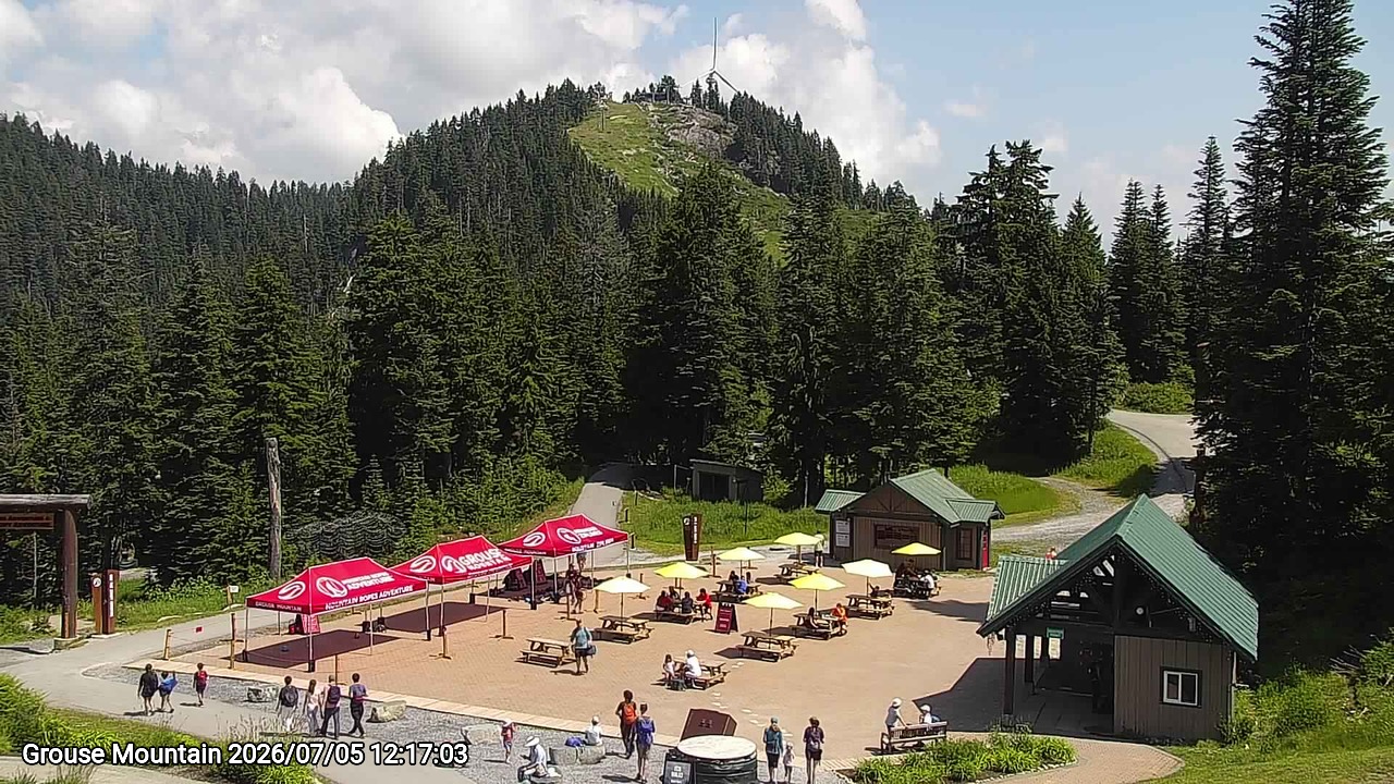 Webcam frame from Grouse Mountain at 2026/07/05 12:00