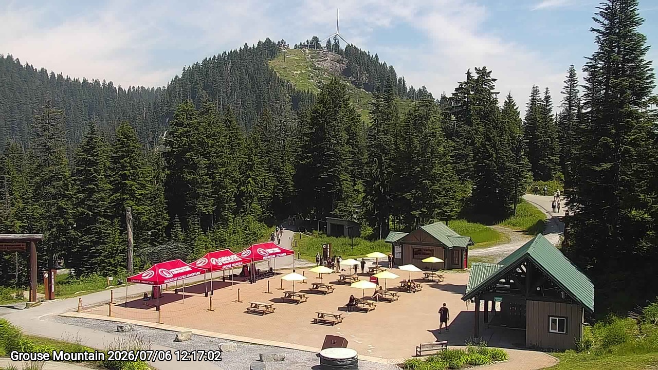 Webcam frame from Grouse Mountain at 2026/07/06 12:00
