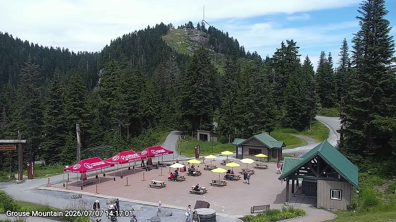 Webcam frame from Grouse Mountain on 2026/07/07