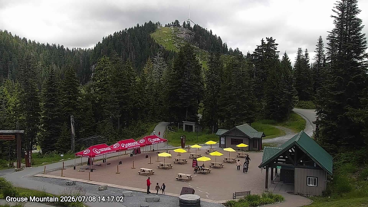 Webcam frame from Grouse Mountain on 2026/07/08