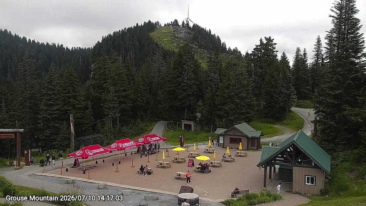 Webcam frame from Grouse Mountain on 2026/07/10