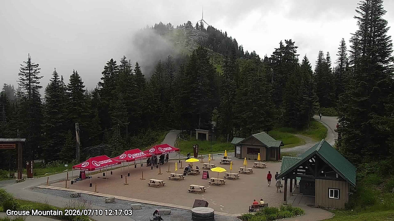 Webcam frame from Grouse Mountain at 2026/07/10 12:00