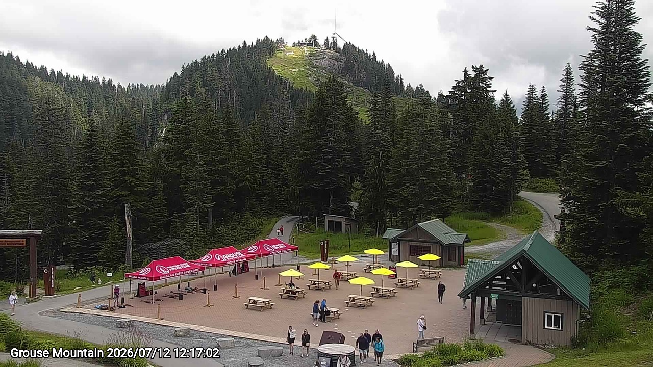 Webcam frame from Grouse Mountain at 2026/07/12 12:00