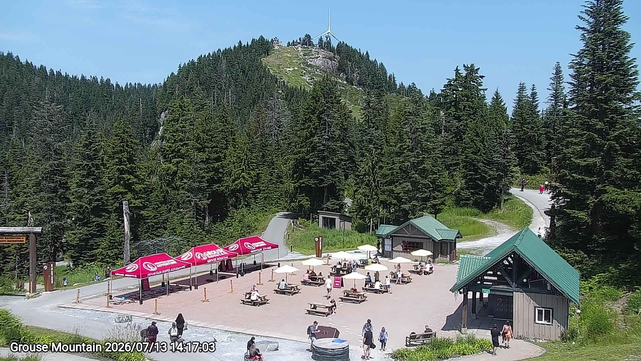 Webcam frame from Grouse Mountain on 2026/07/13