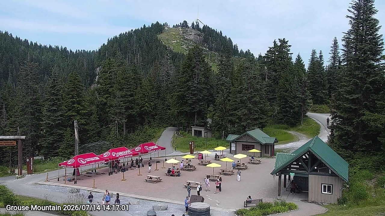 Webcam frame from Grouse Mountain on 2026/07/14