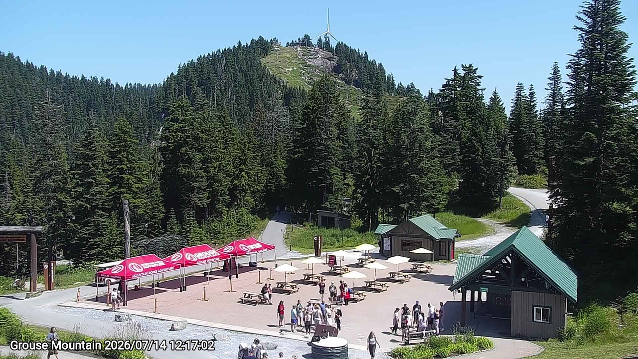 Webcam frame from Grouse Mountain at 2026/07/14 12:00