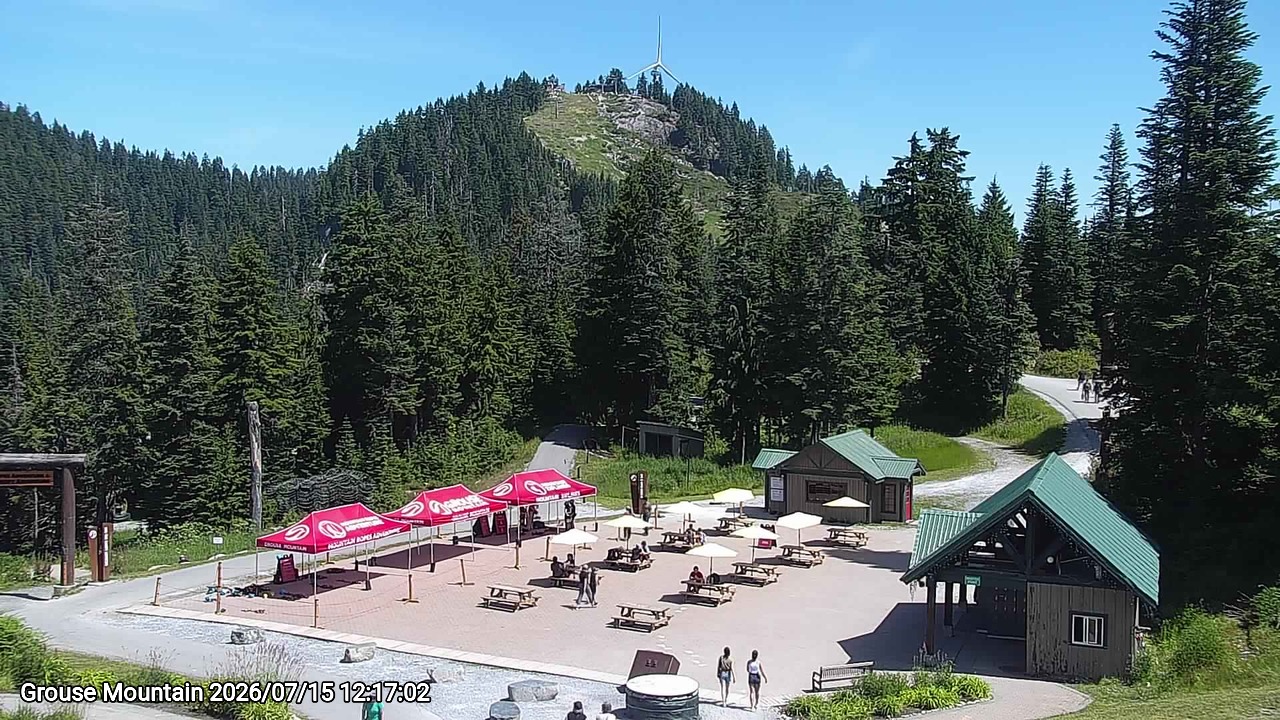 Webcam frame from Grouse Mountain at 2026/07/15 12:00
