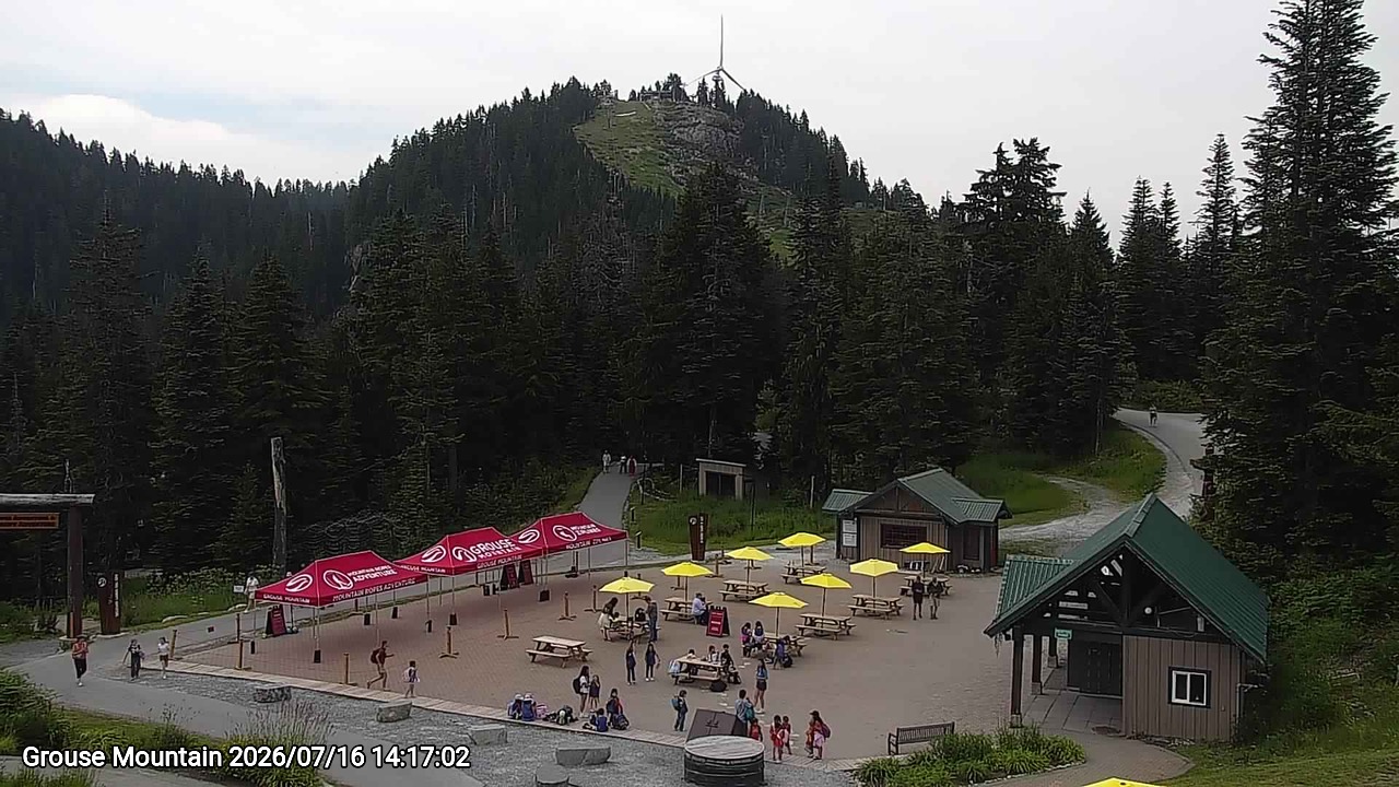 Webcam frame from Grouse Mountain on 2026/07/16