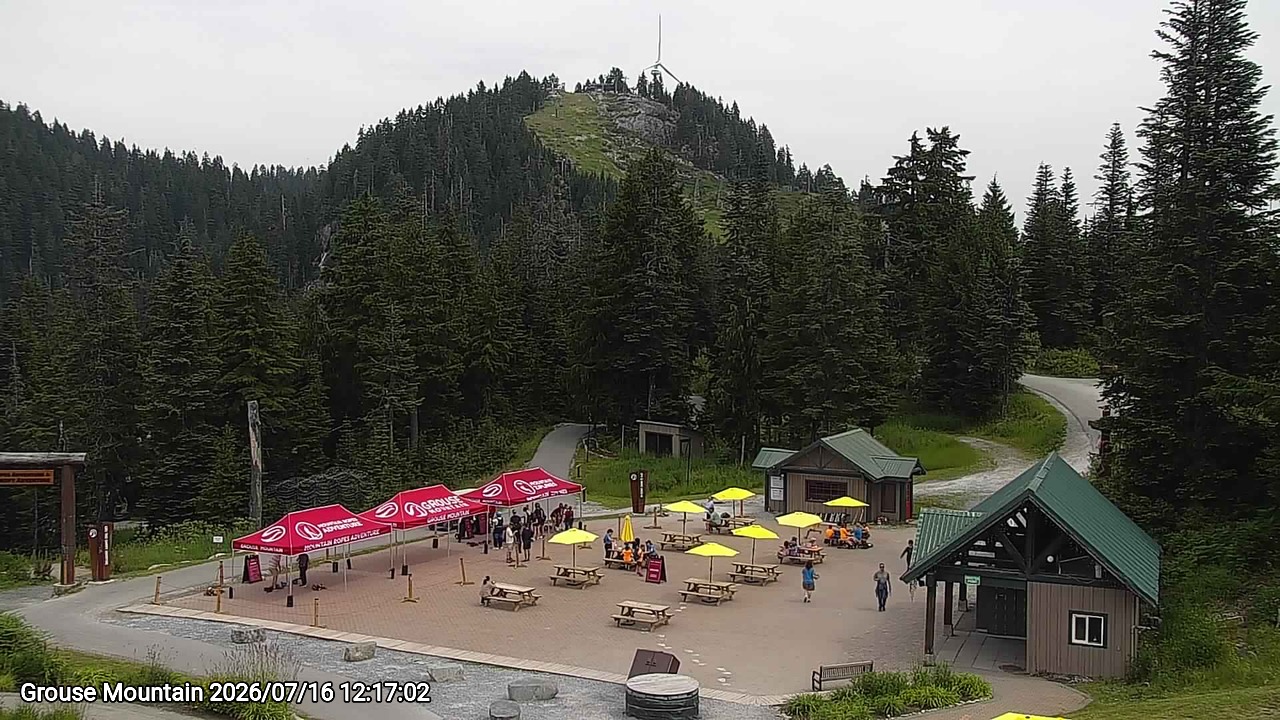 Webcam frame from Grouse Mountain at 2026/07/16 12:00
