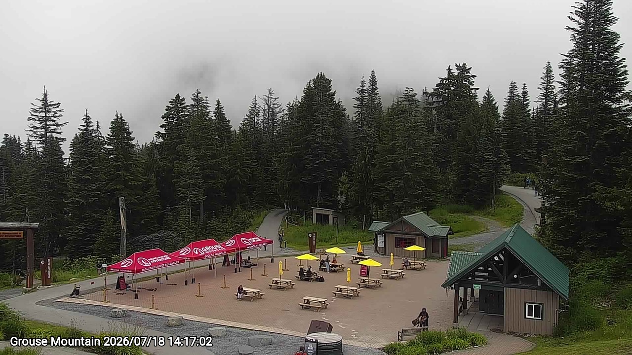 Webcam frame from Grouse Mountain on 2026/07/18