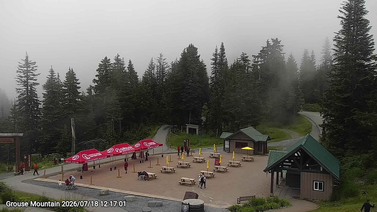 Webcam frame from Grouse Mountain at 2026/07/18 12:00