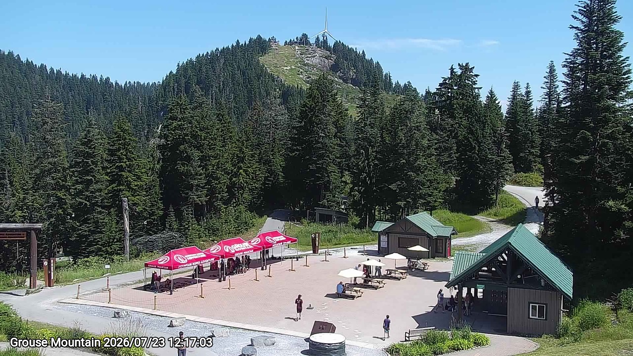 Webcam frame from Grouse Mountain at 2026/07/23 12:00