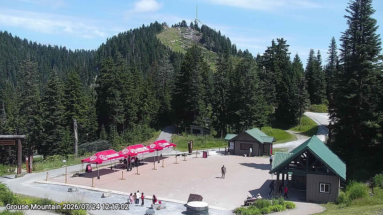 Webcam frame from Grouse Mountain at 2026/07/24 12:00
