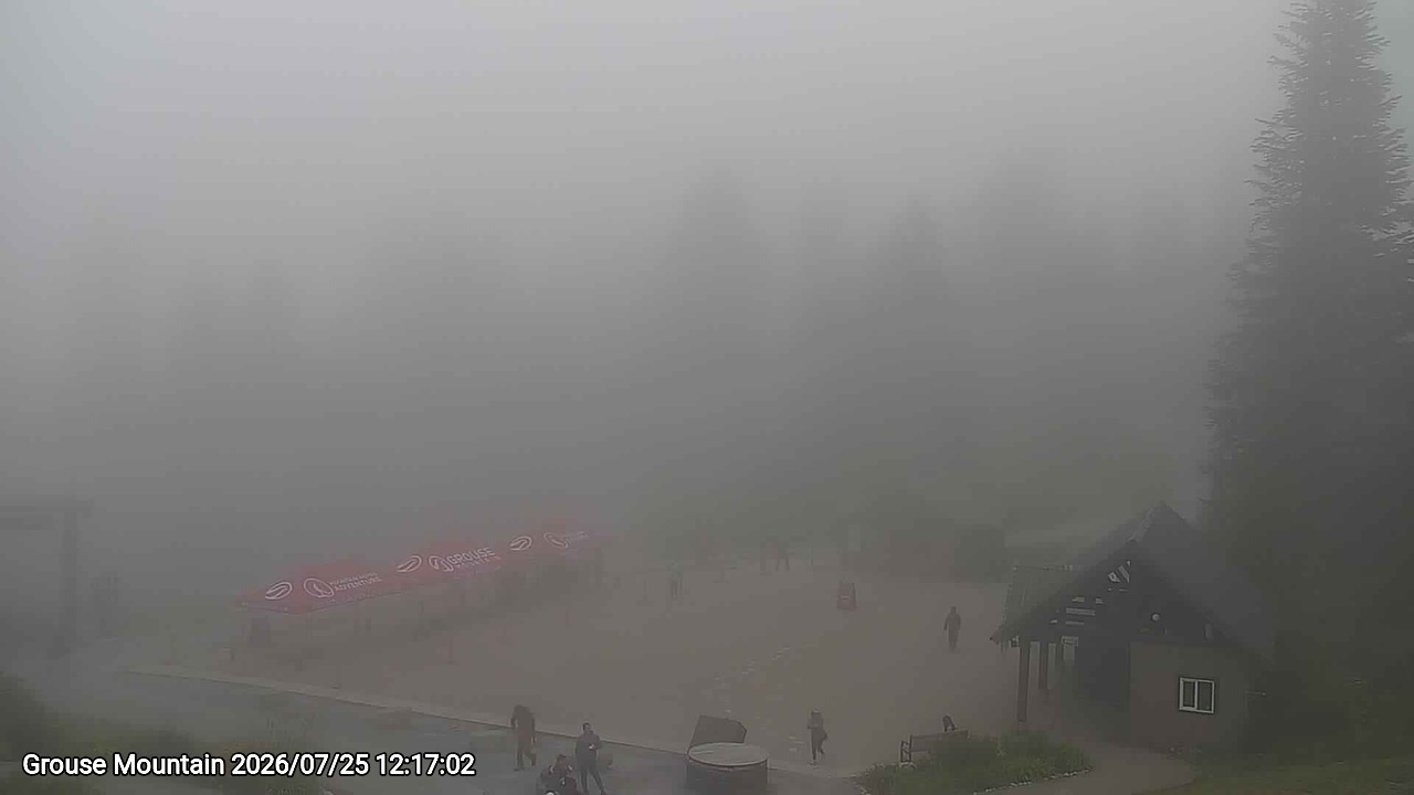 Webcam frame from Grouse Mountain at 2026/07/25 12:00