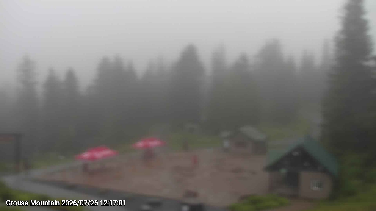 Webcam frame from Grouse Mountain at 2026/07/26 12:00
