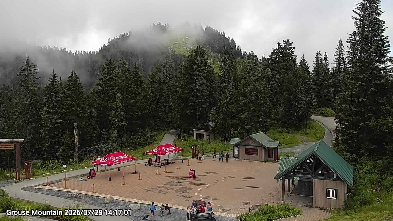 Webcam frame from Grouse Mountain on 2026/07/28