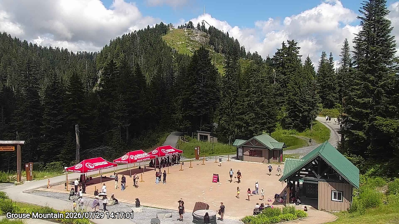 Webcam frame from Grouse Mountain on 2026/07/29