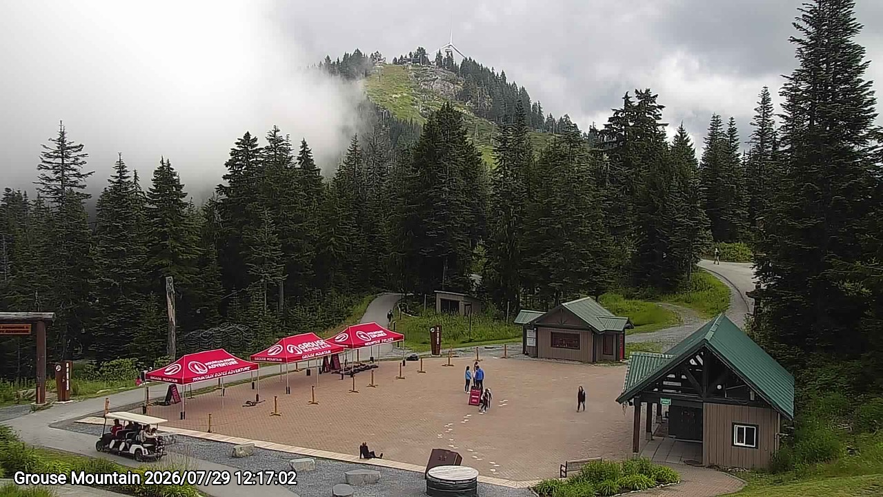 Webcam frame from Grouse Mountain at 2026/07/29 12:00