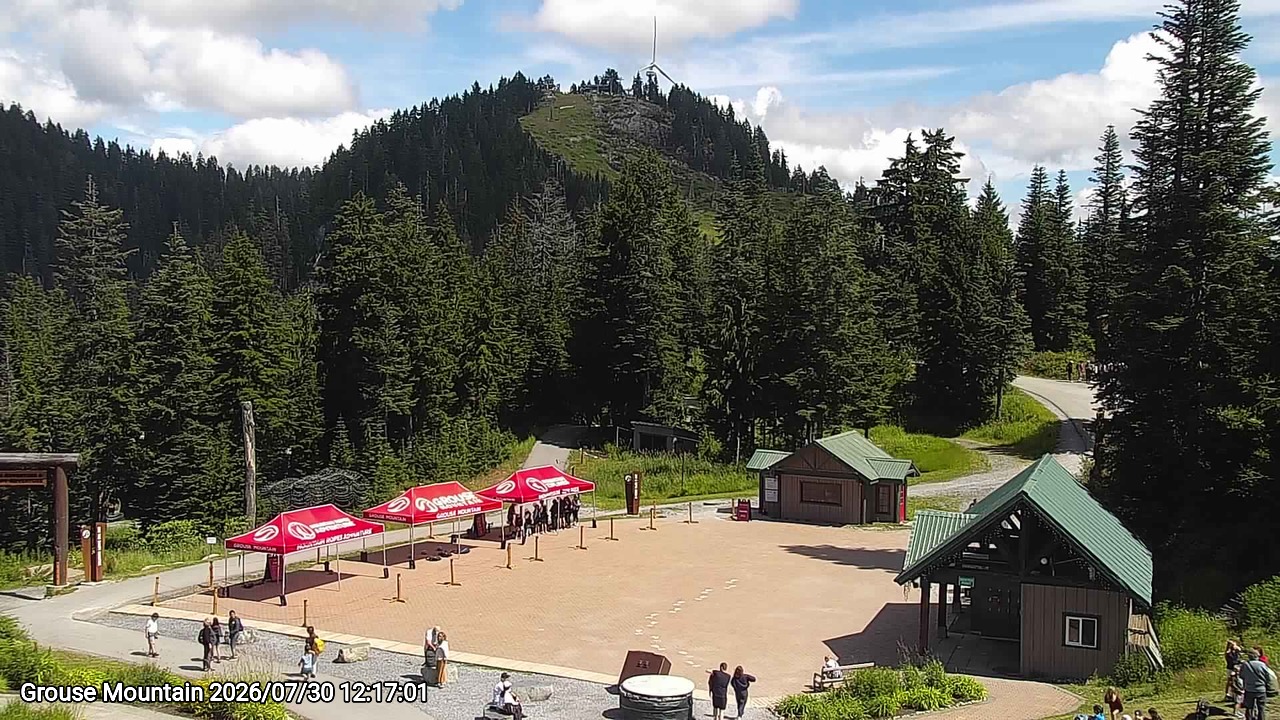 Webcam frame from Grouse Mountain at 2026/07/30 12:00
