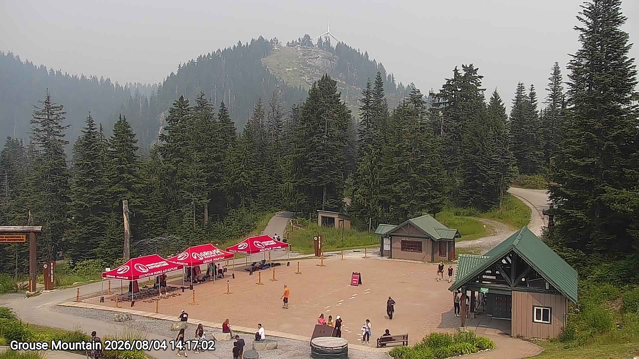 Webcam frame from Grouse Mountain on 2026/08/04