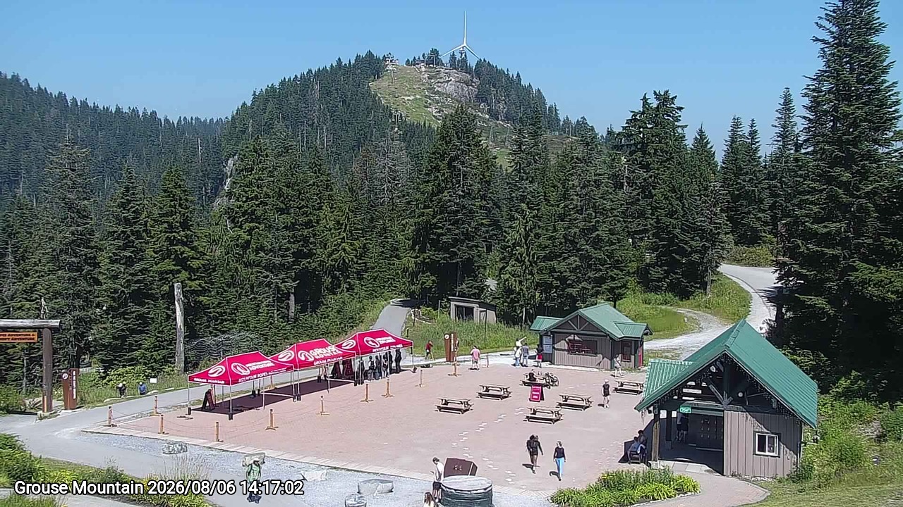 Webcam frame from Grouse Mountain on 2026/08/06