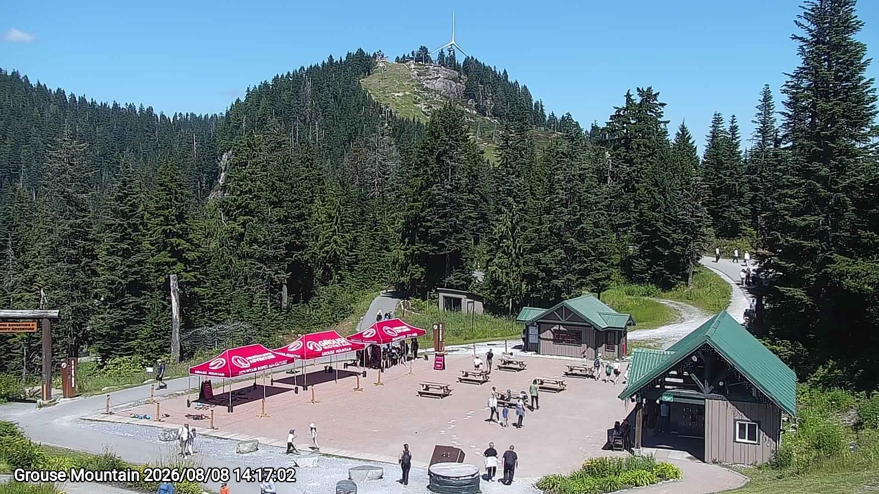 Webcam frame from Grouse Mountain on 2026/08/08