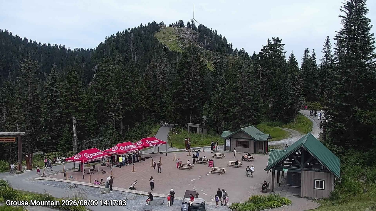Webcam frame from Grouse Mountain on 2026/08/09